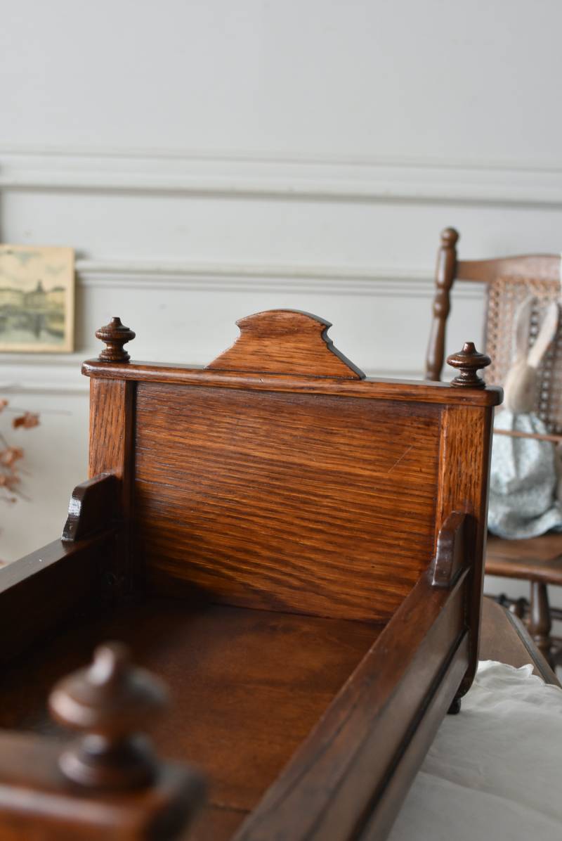 木製ドールベッド.7 フランス アンティーク ドール家具