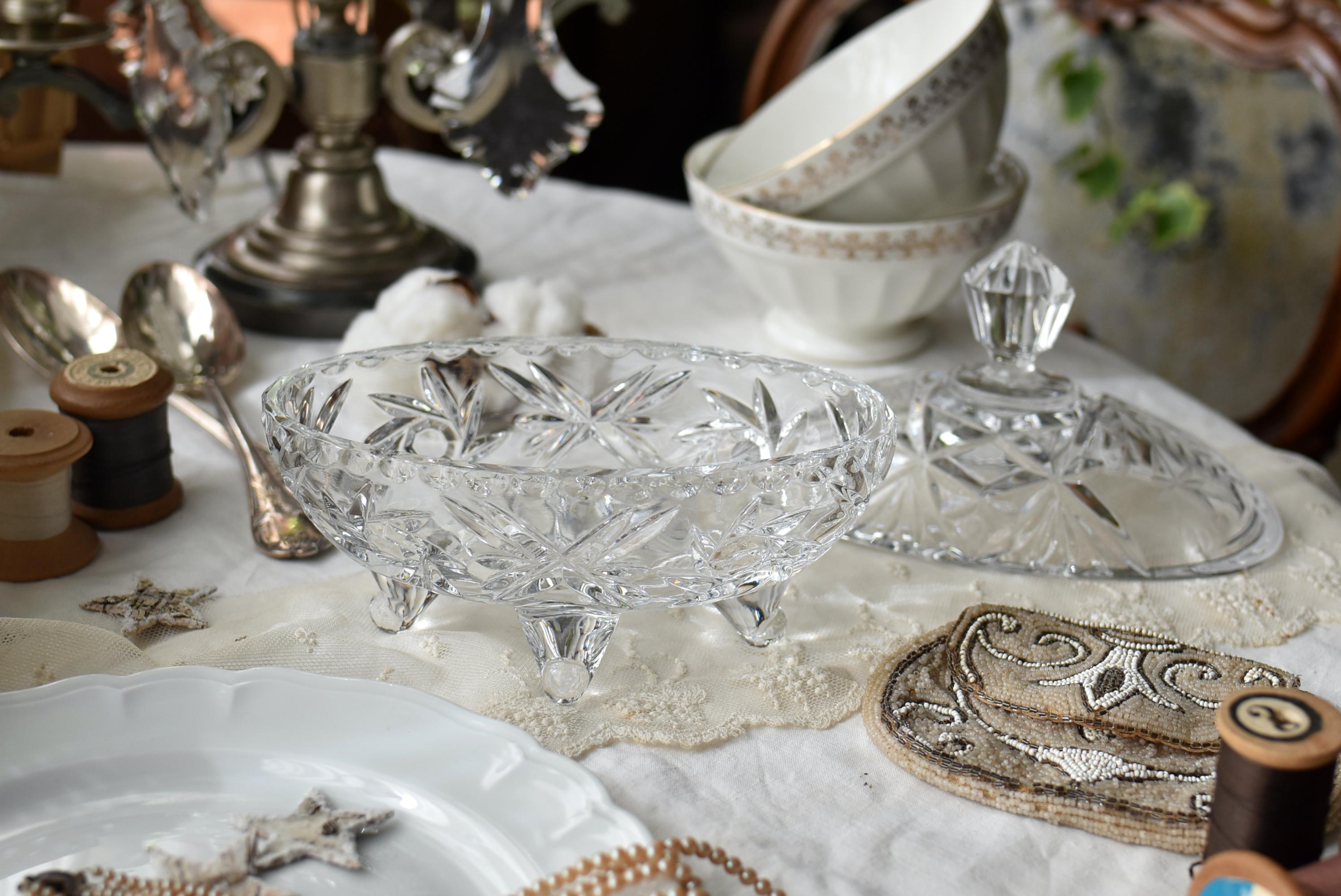 ボヘミアンガラス ボウル キャンディーポット チェコ】bohemian