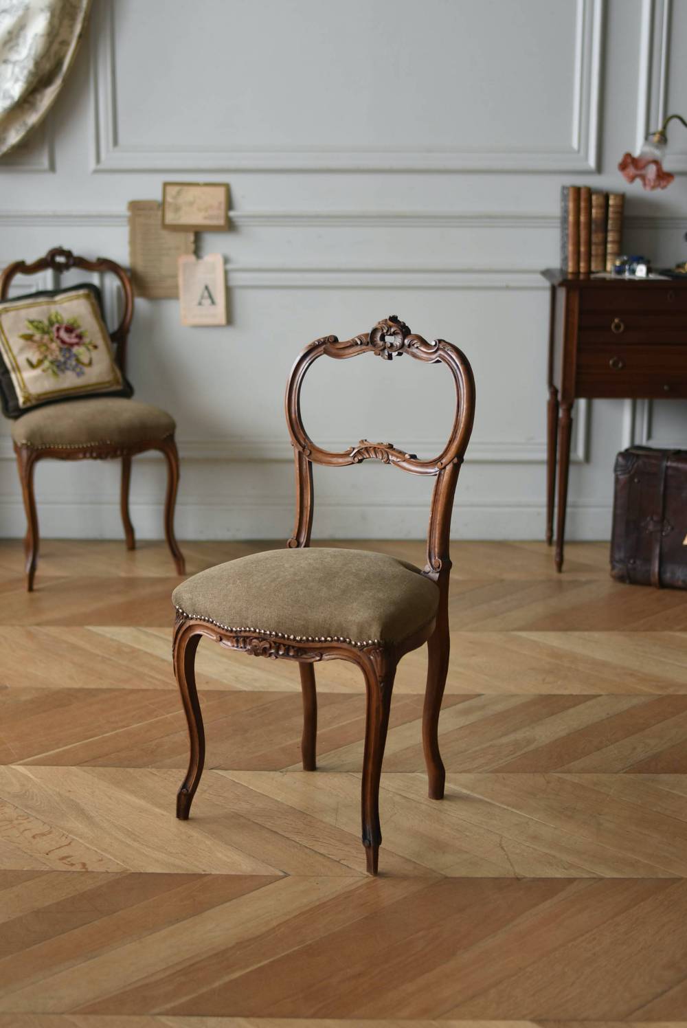 MacBra クラシックベルベットチェア アンティーク調 クイーン 希少