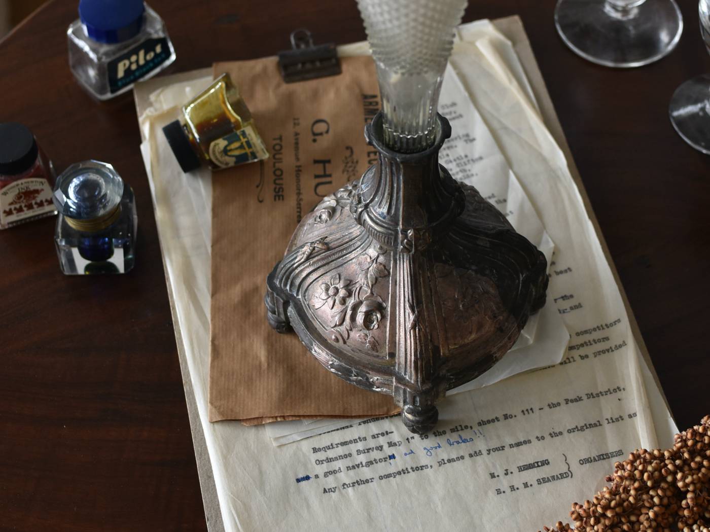 フランスアンティーク雑貨 アンティークフラワーベース.8 花器