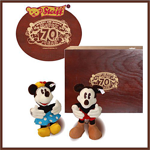 Steiff ミッキー&ミニーマウス セット 70周年記念 EAN652769 - Steiff