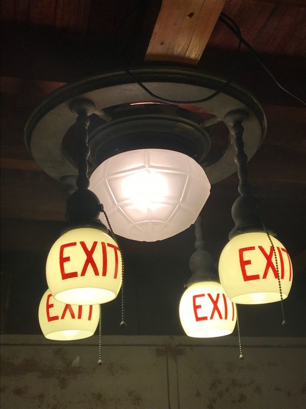 1890'S 1900'S 1910'S アーリーセンチュリー EXITランプ ライトサイン