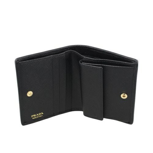 プラダ 二つ折り財布 財布 レディース TESSUTO ブラック PRADA 1MV204