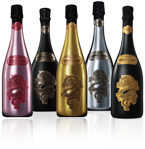 ドラゴン＆タイガー シャンパン ブラック＆ブランドブラン 2本セット