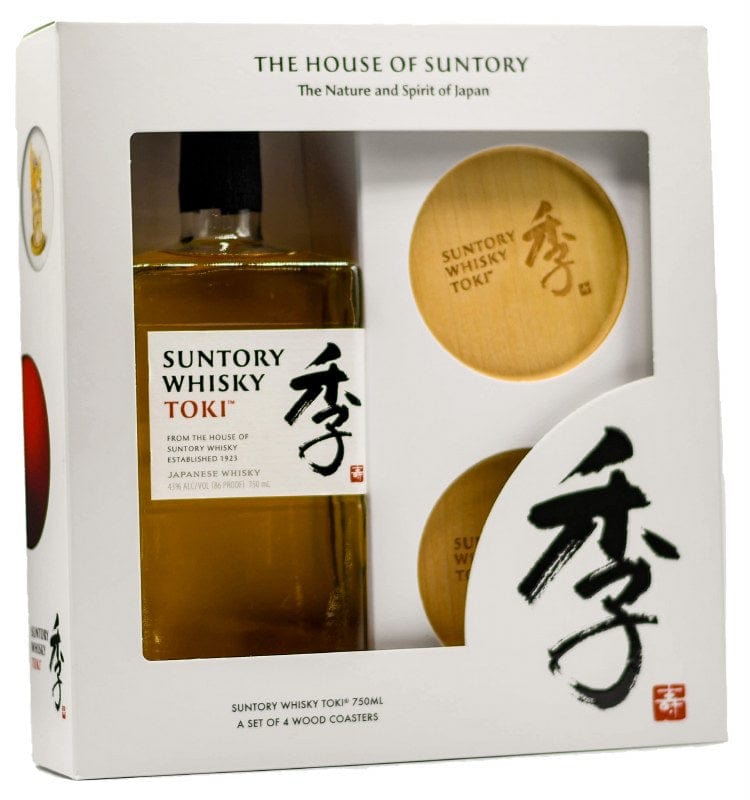 Suntory Toki Japanese Whiskey 750ml Gift Set + 4 Coasters – LP