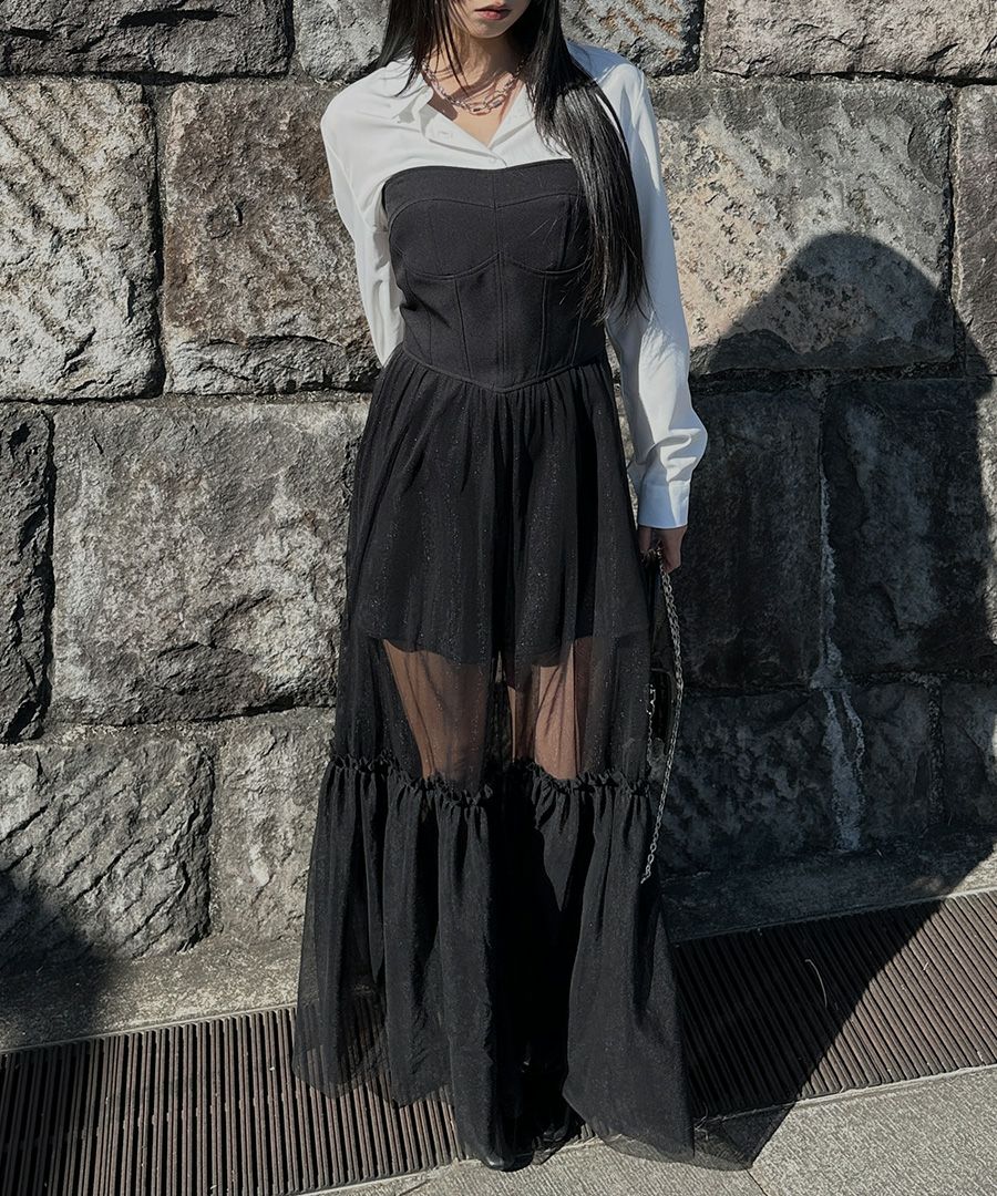 コルセットチュールワンピース | LVEU.（ラブユ.）