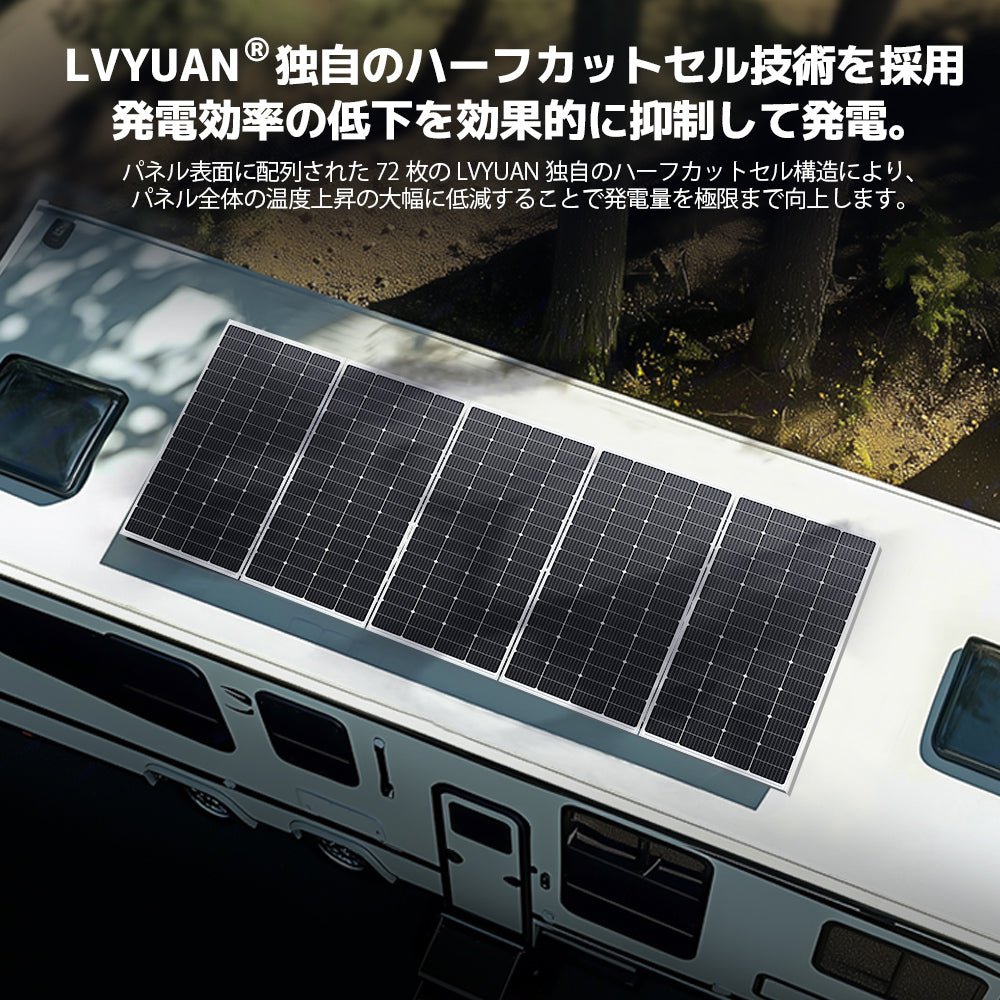 LVYUAN(リョクエン) 200W ソーラーパネル 単結晶 太陽光パネル