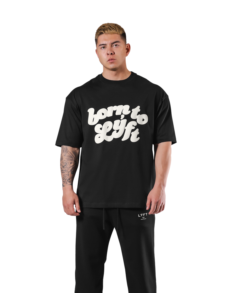 Old Born To LÝFT Big T-Shirt - Black
