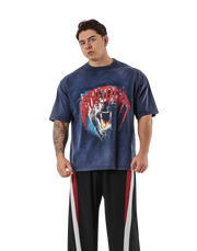 Panther Graphic Vintage Big T-Shirt - Navy – LÝFT