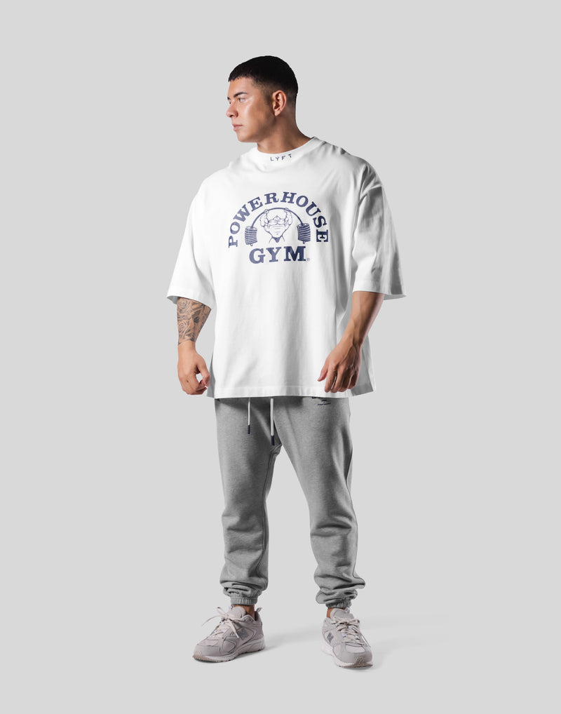 LÝFT × Power House Gym Extra Big T-Shirt - White
