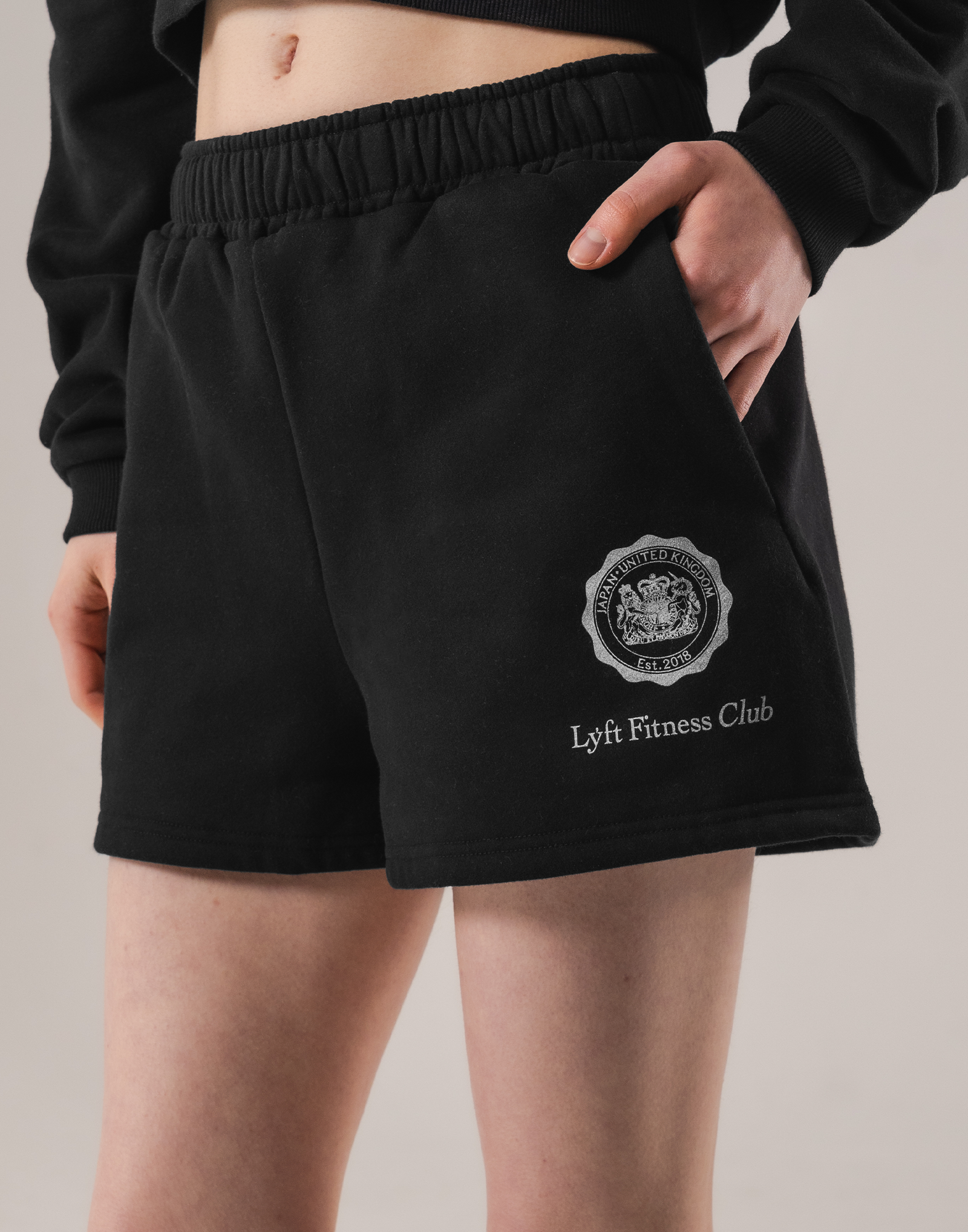 LÝFT Fitness Club Design Shorts - Black
