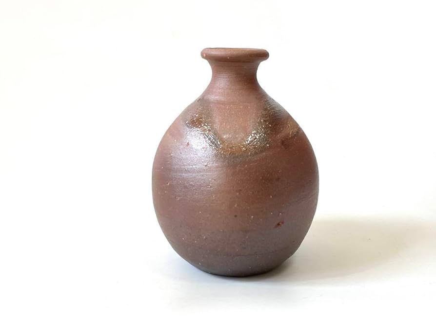 人間国宝/藤原雄作/備前焼/徳利/共箱/共布/略歴付/酒器/栞/骨董