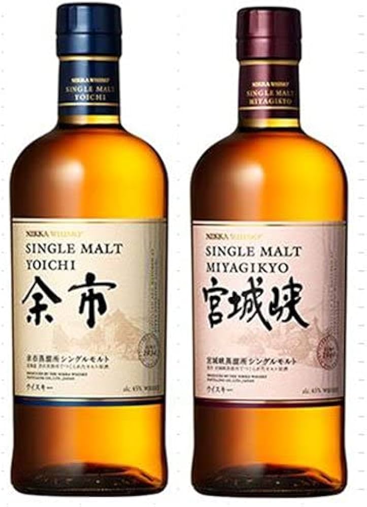 Amazon.co.jp: シングルモルト余市・宮城峡 45度 700ml 飲みくらべ