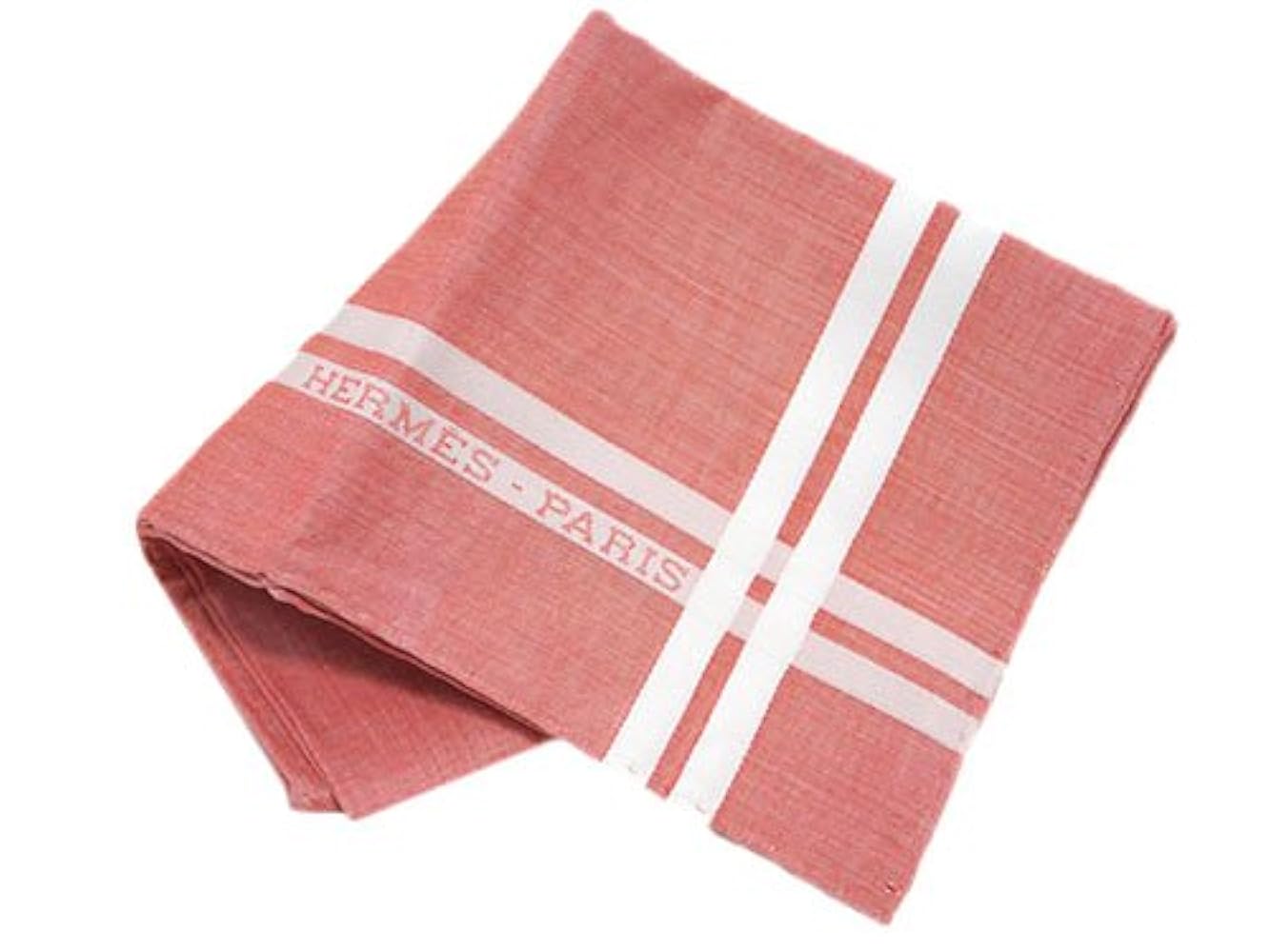 HERMES タオルハンカチ ピンク/ホワイト HERMES ピンク Hロゴ タオル