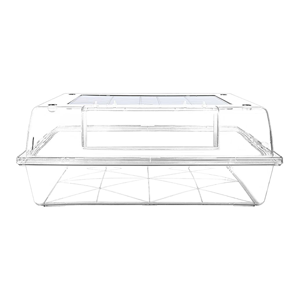 Amazon | 完全に透明なアクリルハムスターケージ、両開きドア小動物の