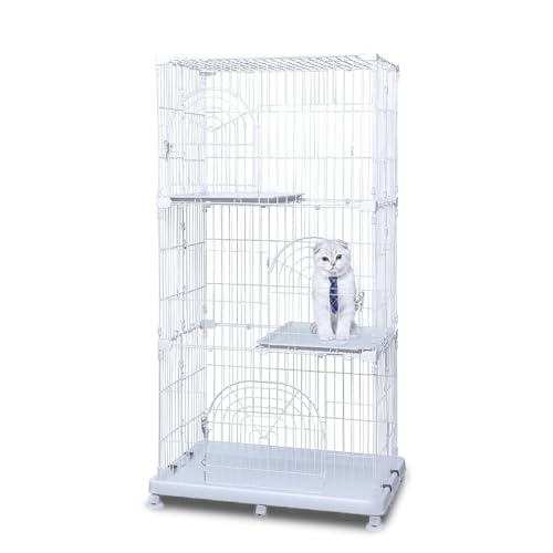 アイリスオーヤマ ペットケージ 3段 PEC-903 (キャットタワー・ケージ