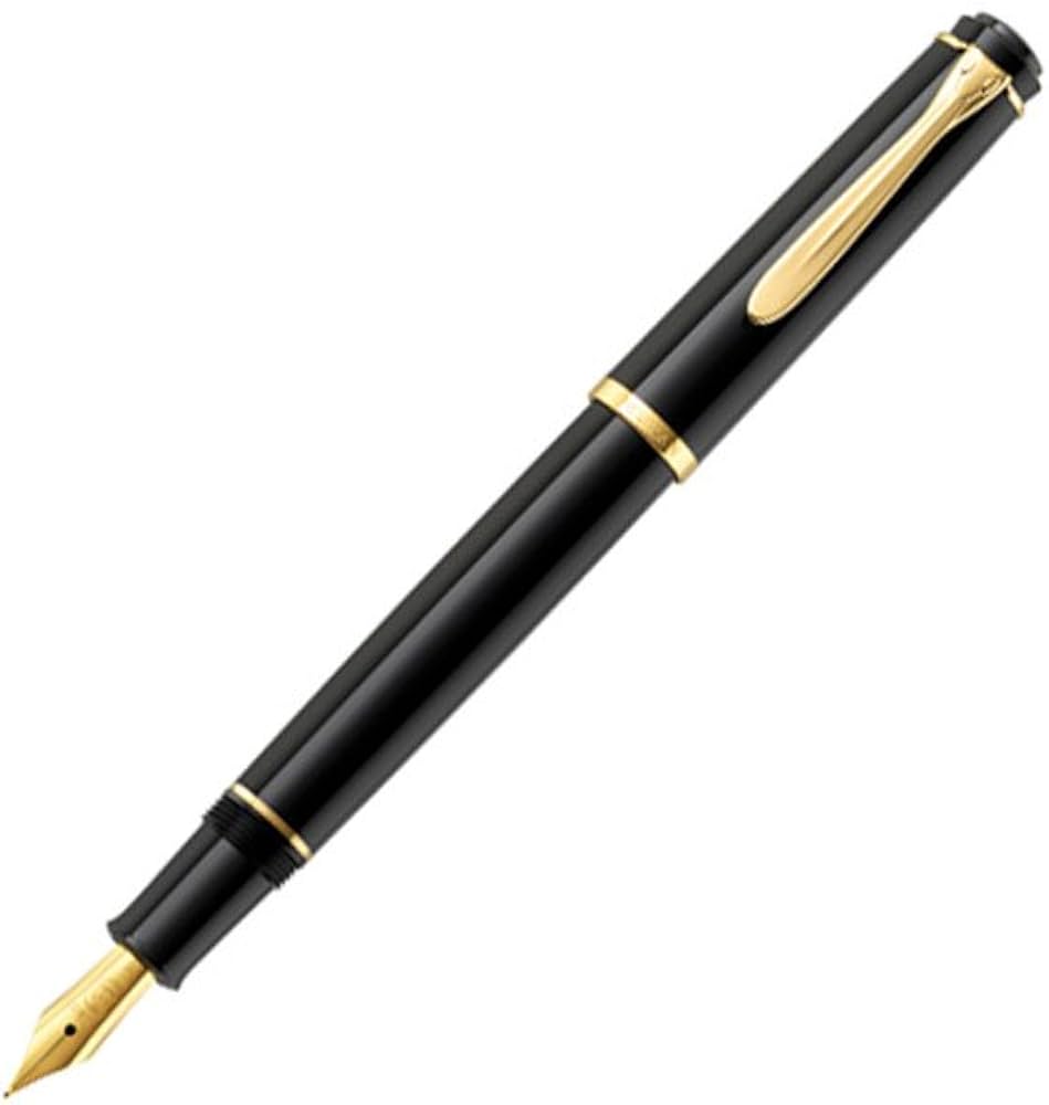 Pelikan 万年筆 黒 金メッキペン先