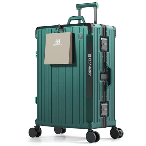 ストッパー付き フロントオープン スーツケース アルミフレーム」の