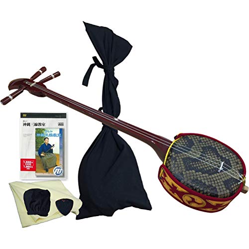 良品】沖縄三線 工四合 人工皮 三味線 概ねきれい 良品】沖縄三線 工四