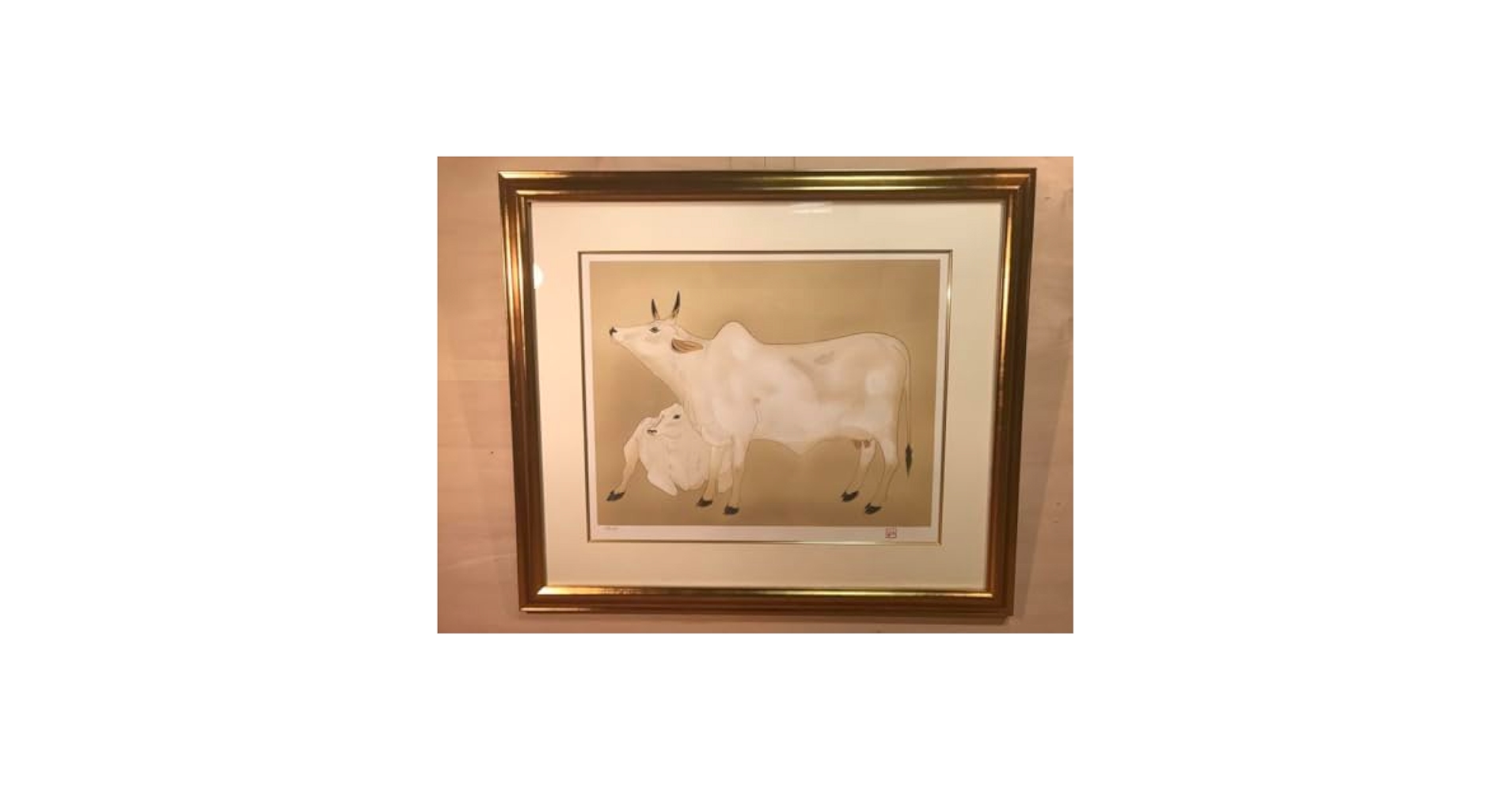 奥村土牛 「鯉」 リトグラフ 刷り込みサイン・落款・作品保証書有り