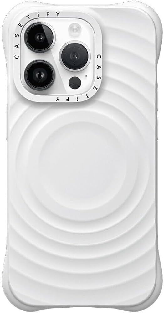 CASETiFY iPhone17 Pro ウェーブシリコンケース ホワイト Amazon.co.jp