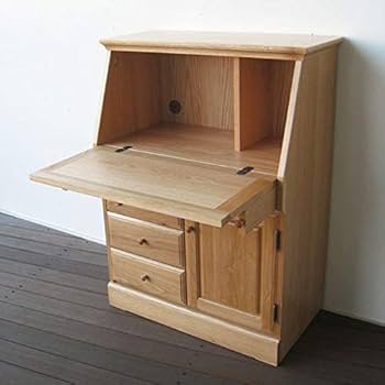 Amazon | ウッドギャラリー樹 ライティングビューロー80 ナチュラル