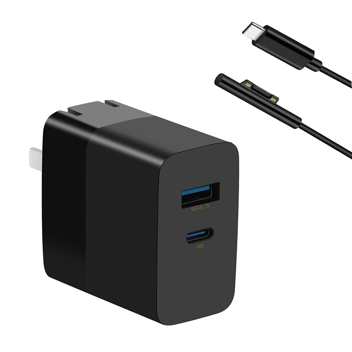 Amazon.co.jp: PD 充電器 GaN 65W 2ポート(USB-A/USB-C) ＋Surface pro