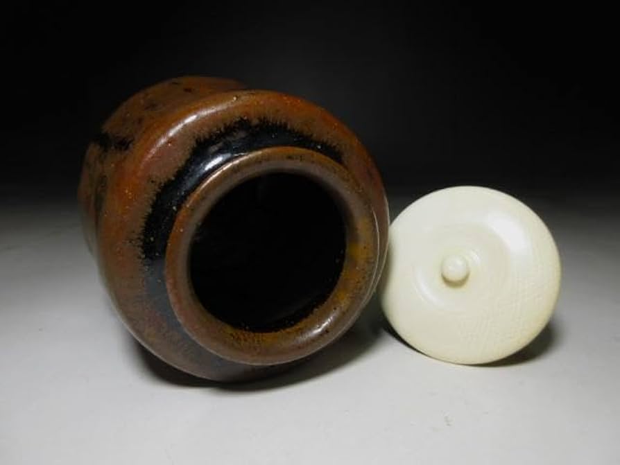 瀬戸 茶入 替仕覆／表千家十一代 碌々斎・表千家十三代 即中斎 書付