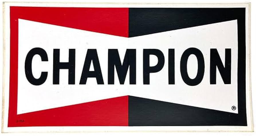 Amazon.co.jp: チャンピオン スパークプラグ ビンテージ デカール 品