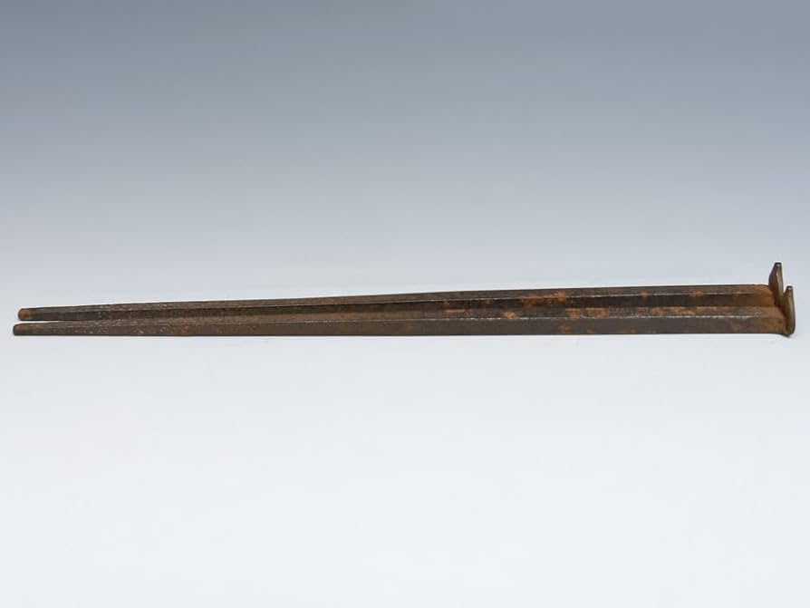 Amazon | 姫路臣明珍 百翁宗之作 鉄製釘形火箸 明珍火箸 風炉用 茶道具