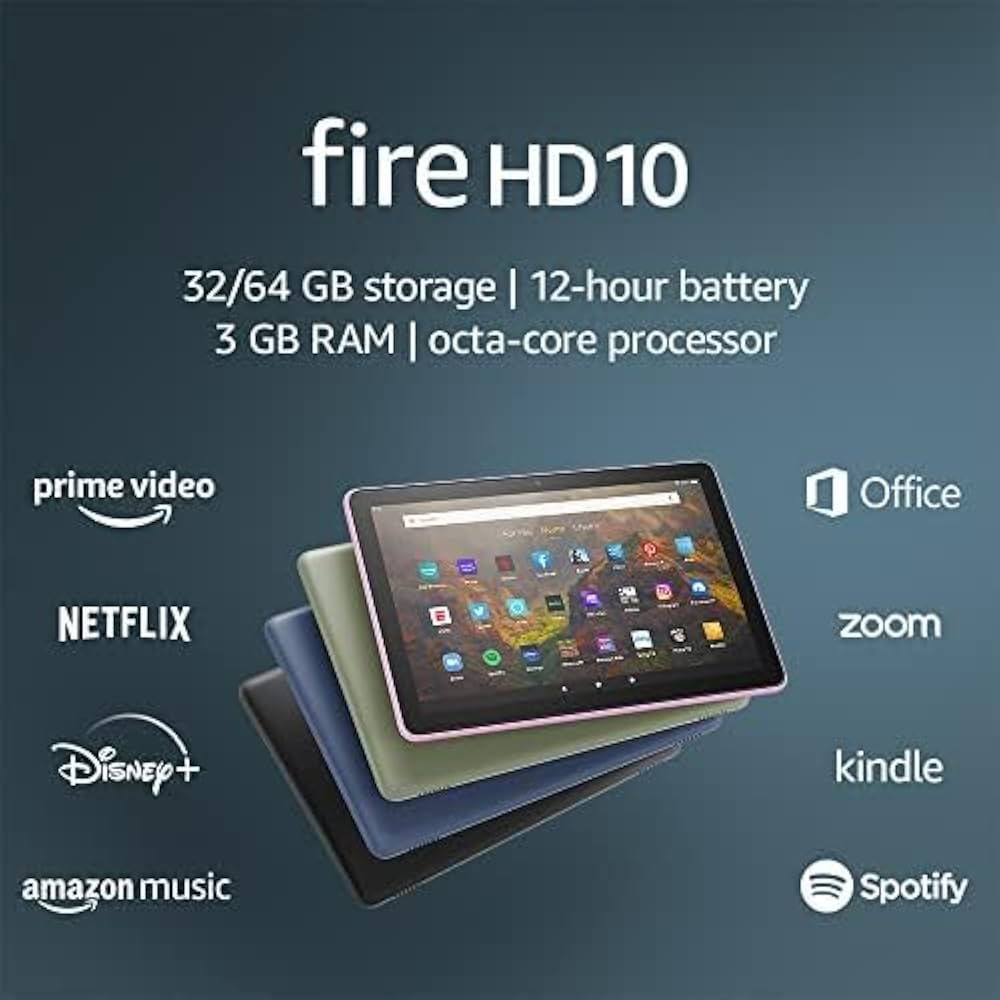 2021 Olive Fire HD 10 Tablet, 1080p Display & 32 GB | Amazon