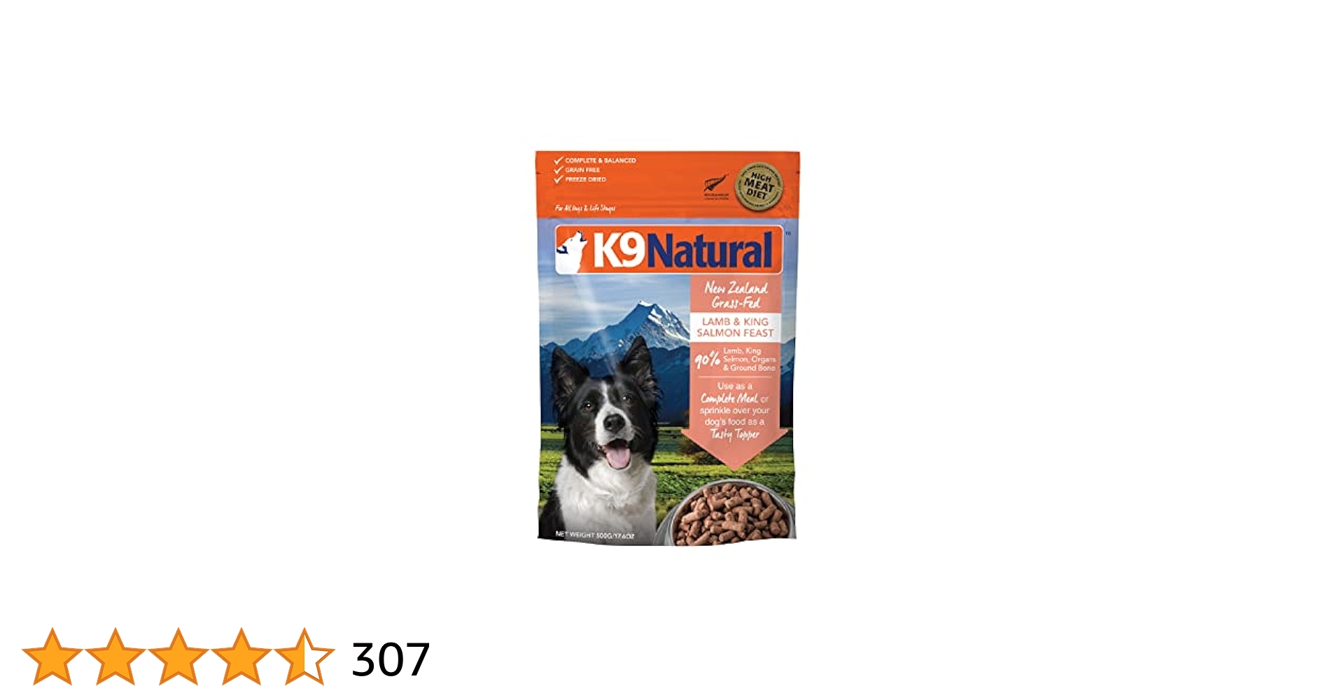 K9 Natural ラム&キングサーモン 500g 3個セット K9ナチュラル