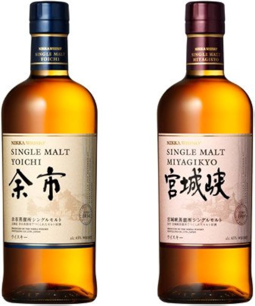 Amazon.co.jp: シングルモルト 余市 宮城峡 700ml 飲み比べセット