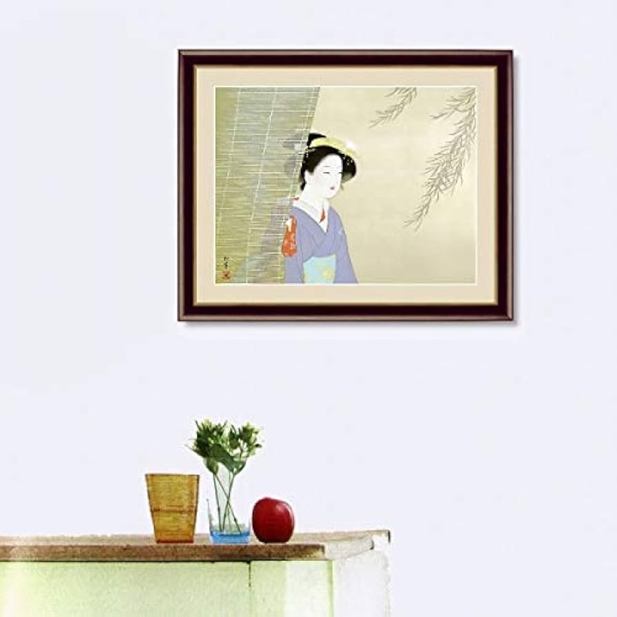 送料無料 牡丹雪 上村松園 掛軸 掛け軸 絵画 版画 style=width:100%;