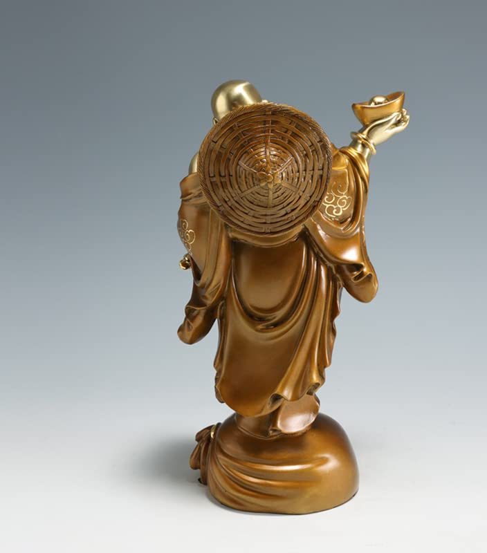 仏教美術品 五子弥勒仏 大腹笑仏 応接間 仏堂 卓上 置物 銅製品 工芸品