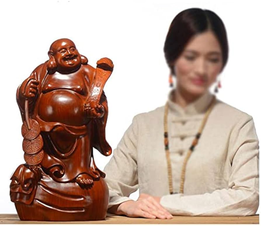 Amazon.co.jp: 七福神 布袋 様 布袋さんの置物 木製フィギュア 黄花梨