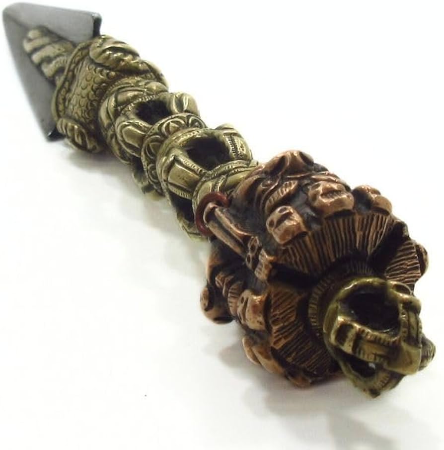 チベット密教法具 古銅鍍金 金剛杭 プルパ 骨董 アンティーク チベット