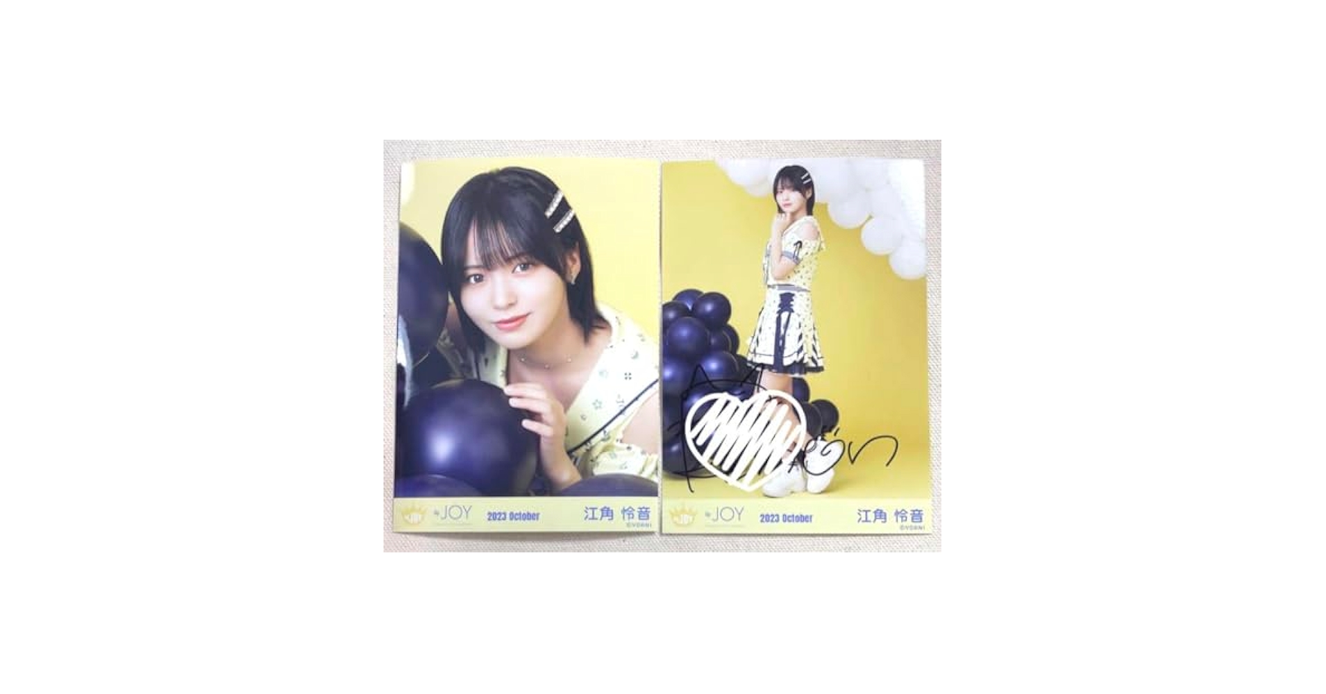 江角怜音 ニアジョイ ラッフル 3周年コンサート A直筆 アクリルフォト