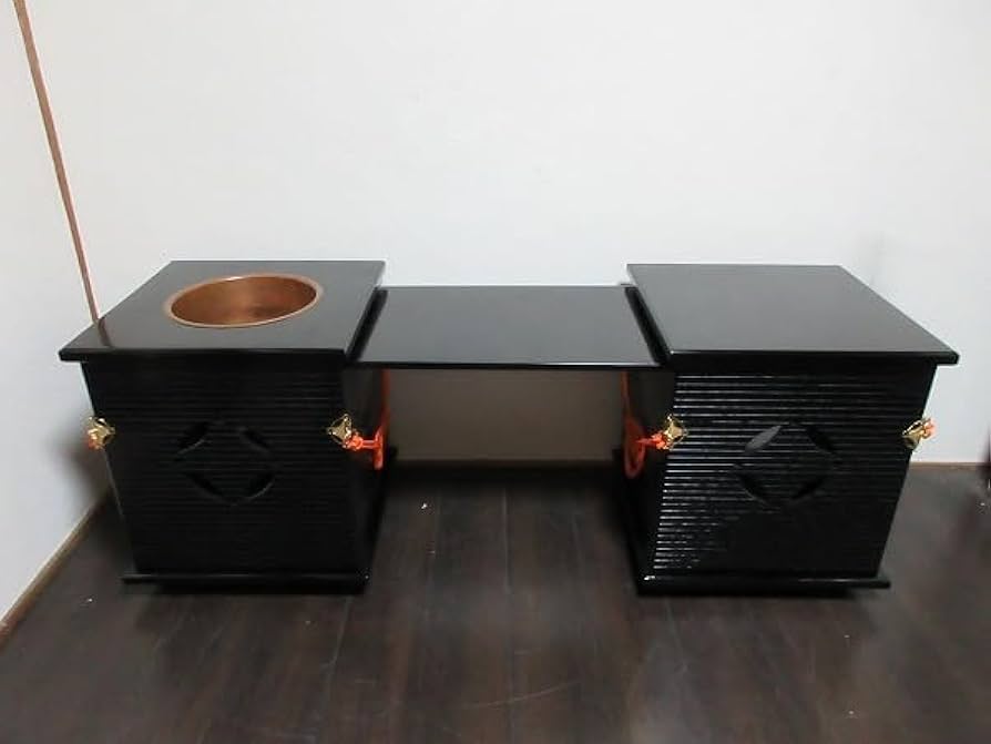 Amazon.co.jp: 510922 茶道具 御園棚セット 立礼棚 丸炉おとし 淡々斎