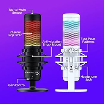 Amazon.com: HyperX QuadCast S – RGB USB Condenser Microphone for