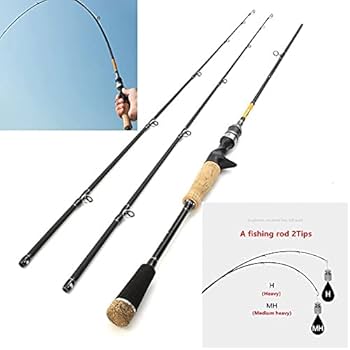 Amazon | LESWIN 2チップ高硬度ルアーロッド 餌重量7-35g 全長1.8m 長