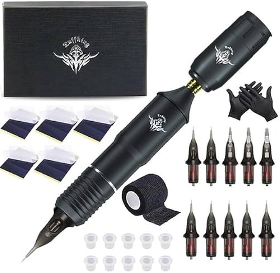 Amazon | プロのタトゥーマシン ワイヤレスタトゥーマシン セット