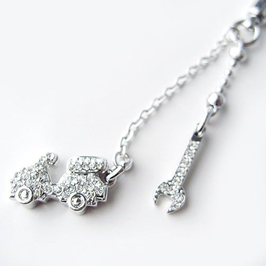 nezca/7mm セレブ愛用 スワロフスキーストラップ シルバー nezca/7mm