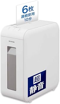 Amazon | アイリスオーヤマ シュレッダー P6HCSV-W | 電動シュレッダー