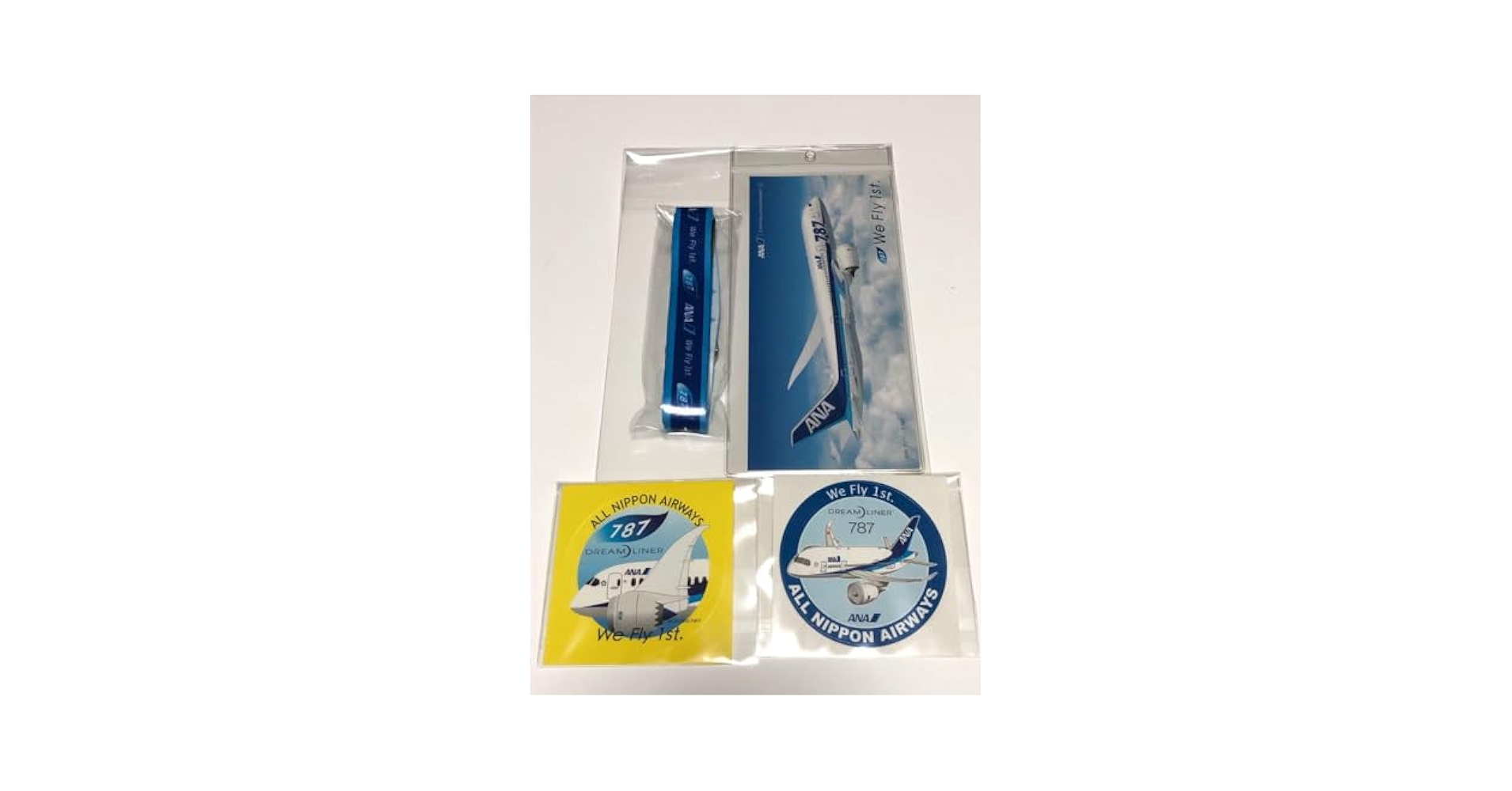 ANA 787-10 初就航 搭乗記念品 ネックストラップ ステッカー セット