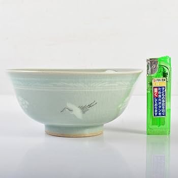 Amazon.co.jp: 韓国人間文化財 柳海剛（柳根瀅）作 高麗青磁 象嵌鶴雲