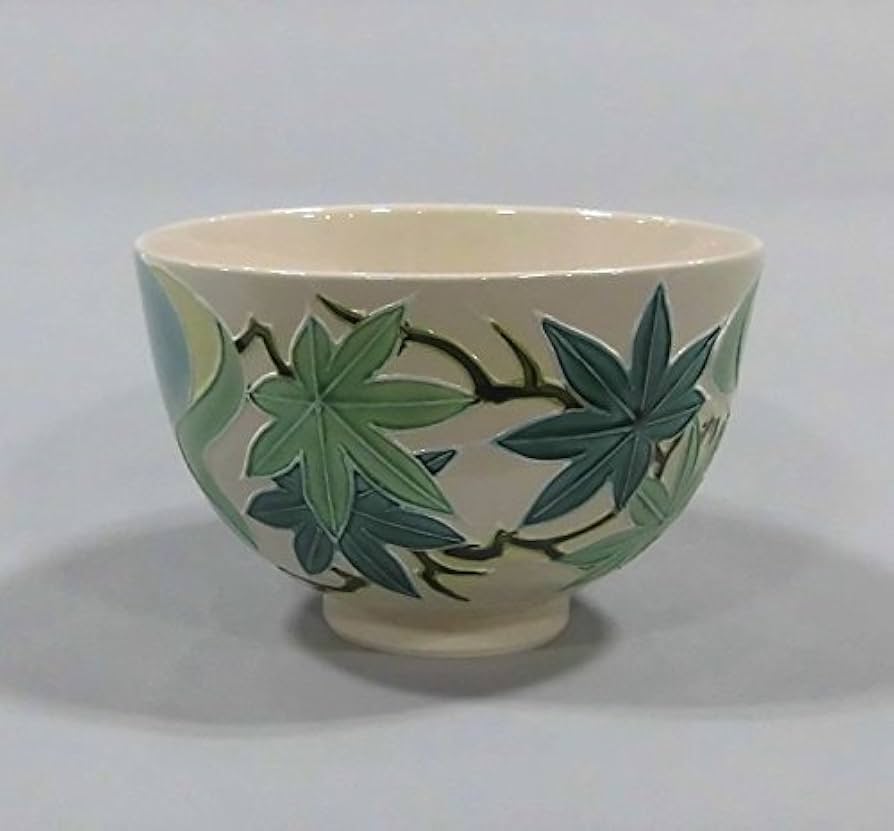 Amazon｜山本一如作 茶碗 白鳳交趾楓に流水｜抹茶碗 オンライン通販