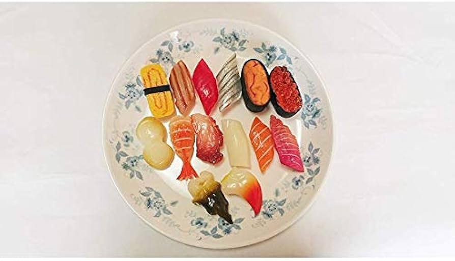 Hセット【食品サンプル】お寿司 16個セット 桶付き！！ 実物大サイズ