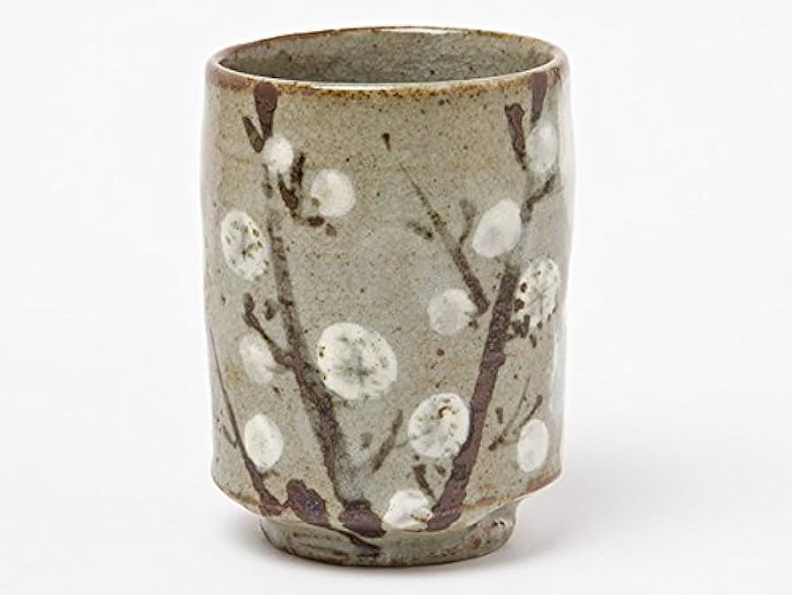 Amazon | 荒川武夫 作 虎渓山 水月窯 紅白梅湯呑 | 荒川武夫 | 湯呑み 通販
