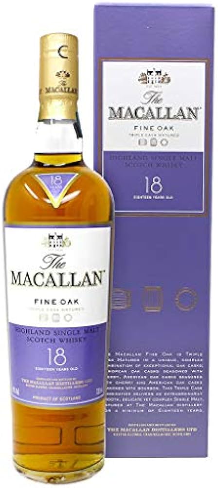Amazon.co.jp: マッカラン18年 ファインオーク 43% 700ml 箱付き